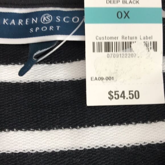 Karen Scott Notch Collar Zip-Front Jacket Womens size 0X - Picture 4 of 4